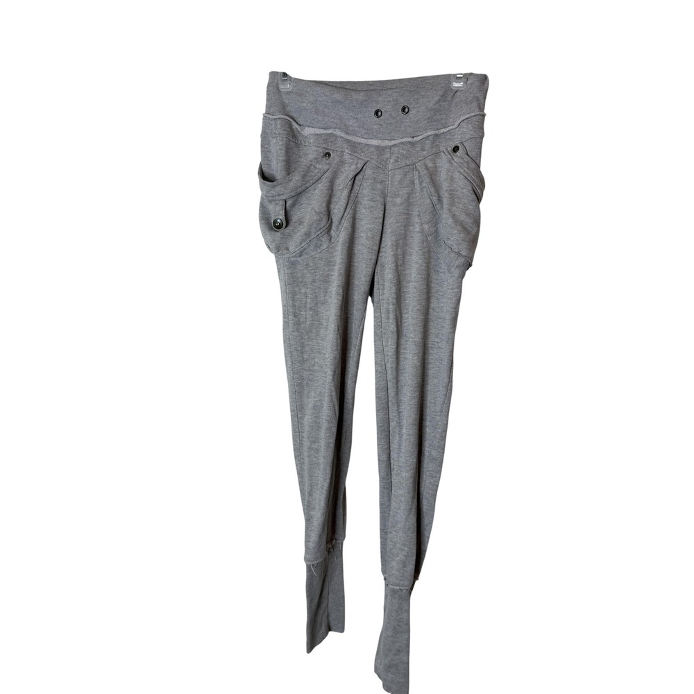 Apple Bottoms Sweatpants Womens M/L Gray Skinny French Terry Pockets Casual
